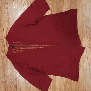 Torrid sz3 red open cardigan w/pockets